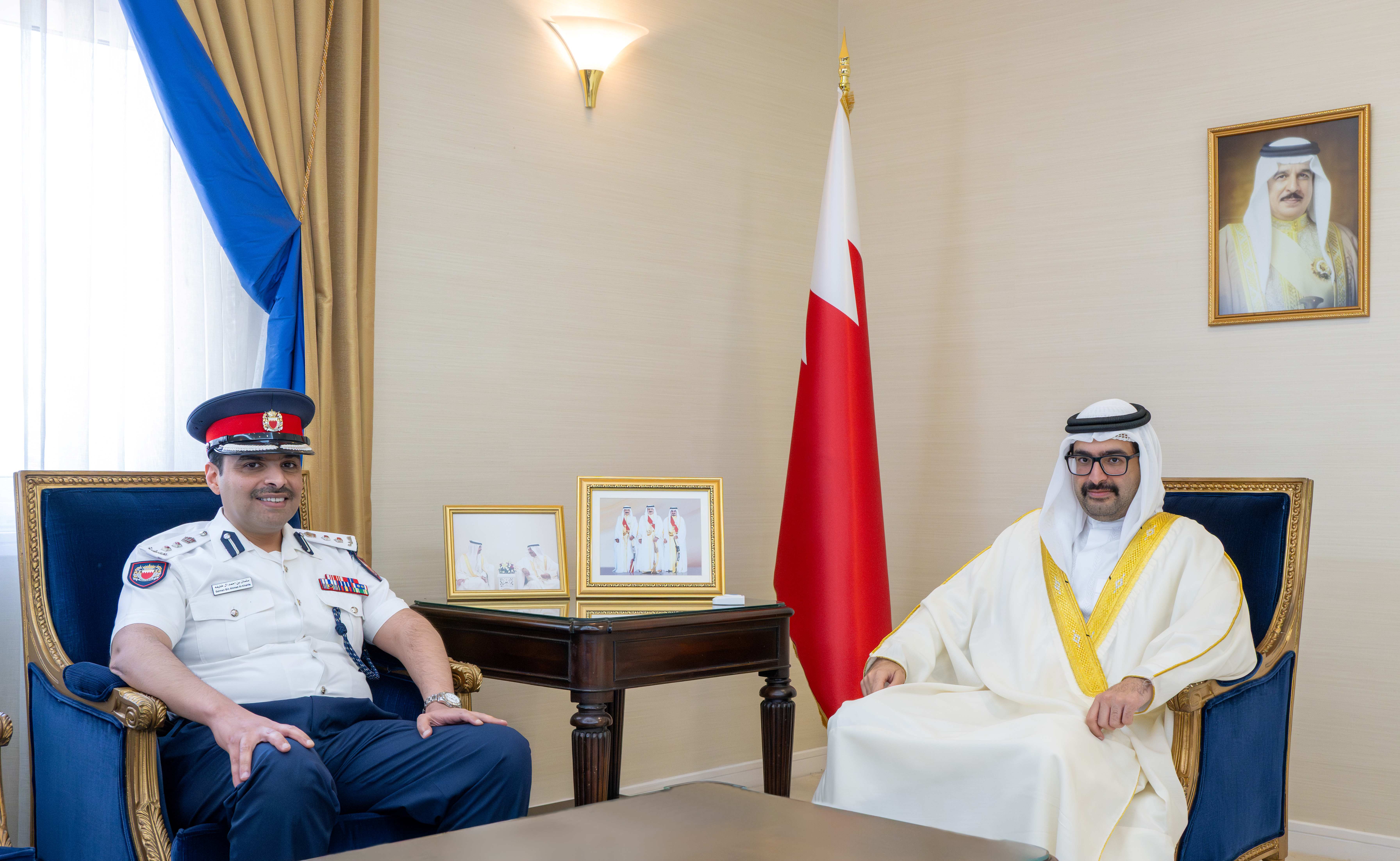 سمو محافظ المحافظة الجنوبية يستقبل نائب مدير عام مديرية شرطة المحافظة الجنوبية<